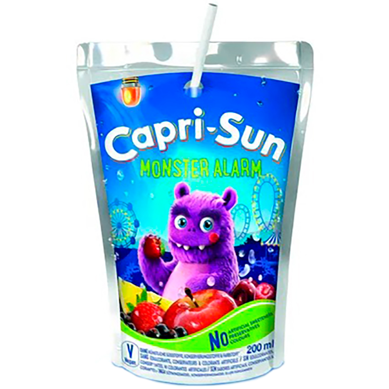 Напиток сокосодержащий «Capri Sun» Monster Alarm, Каприсан Монстер Аларм, 0.2л, без газа, пакет