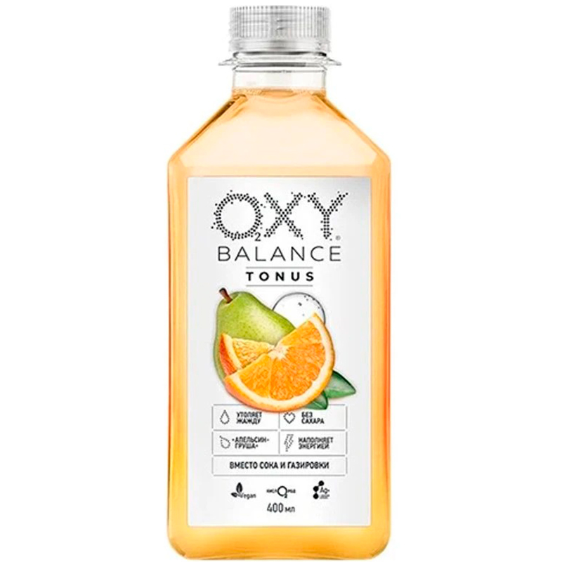 Напиток «Oxy Balance» Tonus, Окси Баланс Тонус Апельсин, Груша 0.4л, пэт