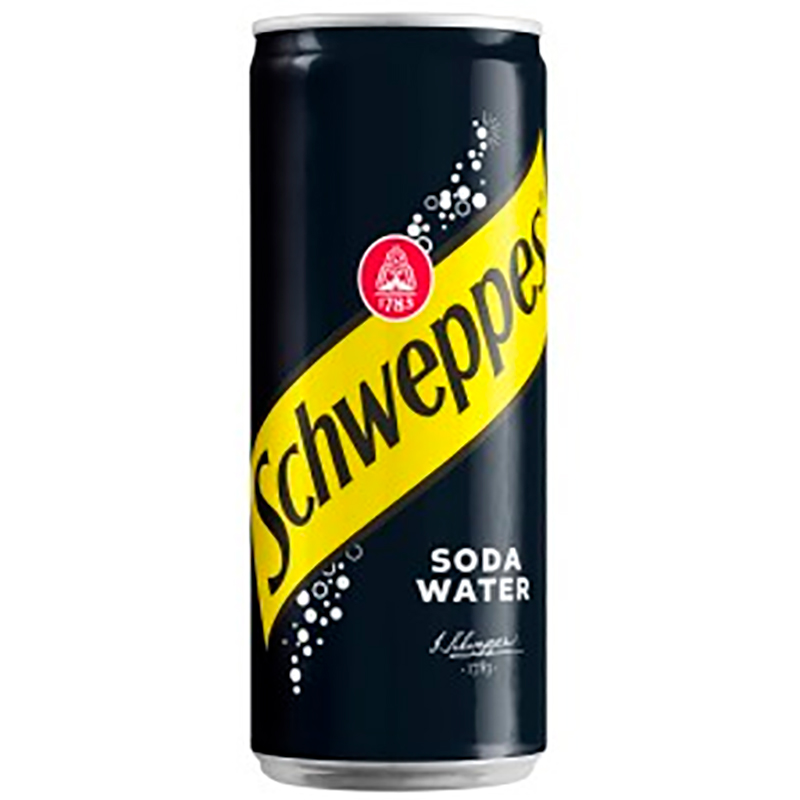 Газированный напиток «Schweppes» Soda Water, Швепс Сода Вотер 0.33л. банка