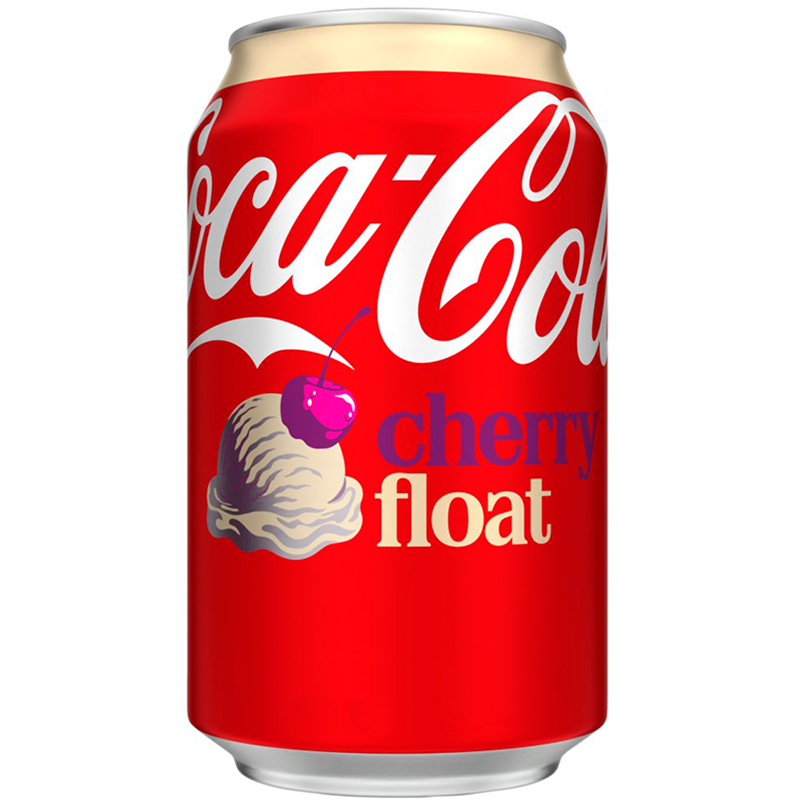 Газированный напиток Coca-Cola Cherry Float, Кока Кола Черри Флоат 0.33л. банка (Великобритания)