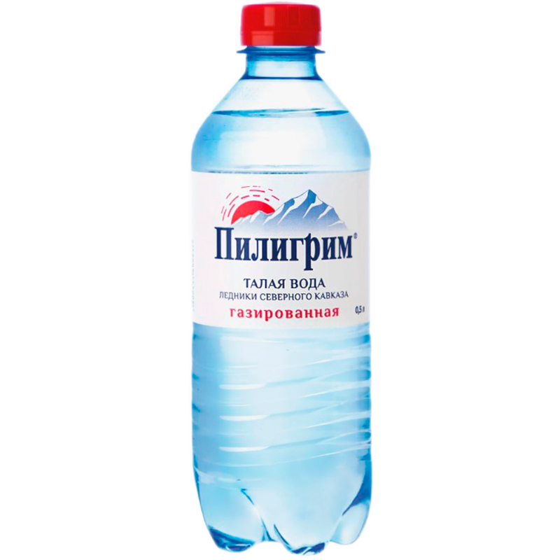 Минеральная вода Пилигрим 0.5л, с газом, пэт
