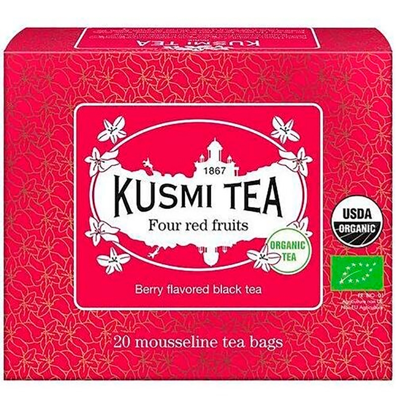Kusmi tea «Four Red Fruits Organic» Четыре красных фрукта, Саше (BIO, Organic Tea) (20шт) Kusmi tea «Four Red Fruits Organic» Четыре красных фрукта, Саше (BIO, Organic Tea) (20шт)