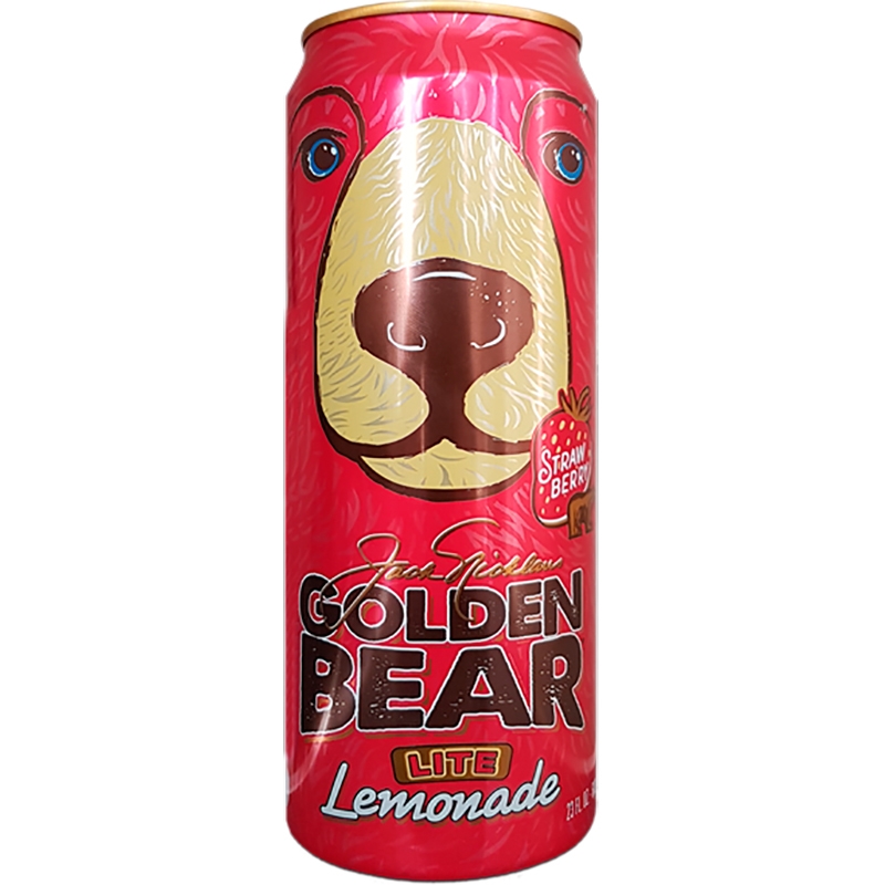 Холодный чай Arizona Golden Bear Lite Lemonade Strawberry, Клубника БАНКА 0,68 л