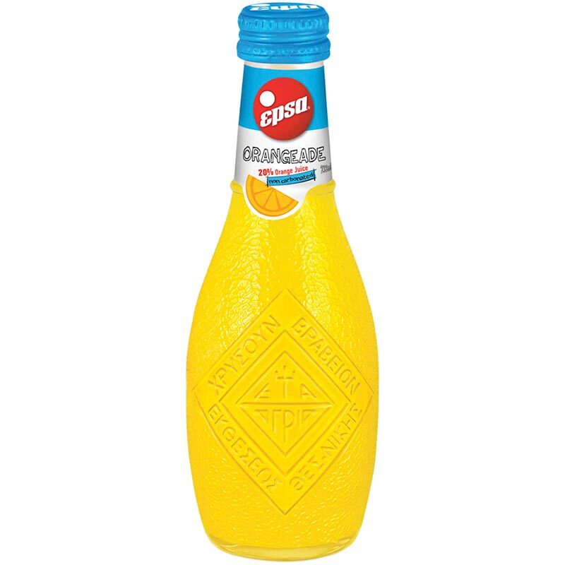 Сокосодержащий негазированный напиток «Epsa» Orangeade, Эпса Апельсин 0.232л, стекло