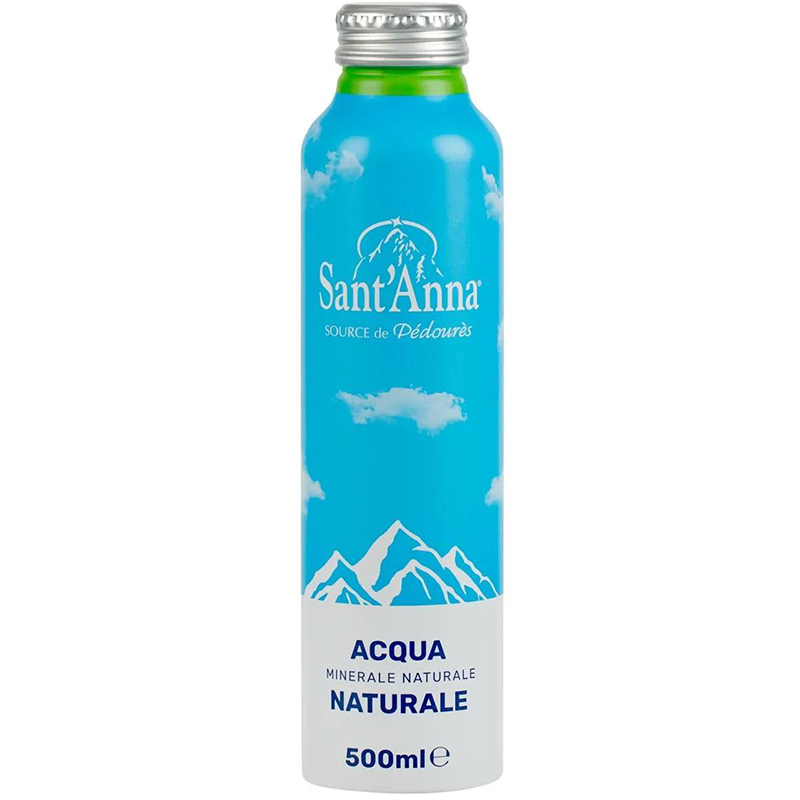 Минеральная вода «Sant'Anna» Naturale, Сант Анна Натурале 0.5л*12 шт, без газа, алюминиевая бутылка