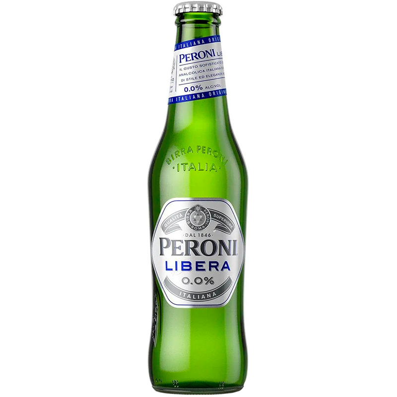 Безалкогольное пиво Birra Peroni Nastro Azzurro Libera, Бирра Перони Настро Адзуро Либера, 0.33л. стекло
