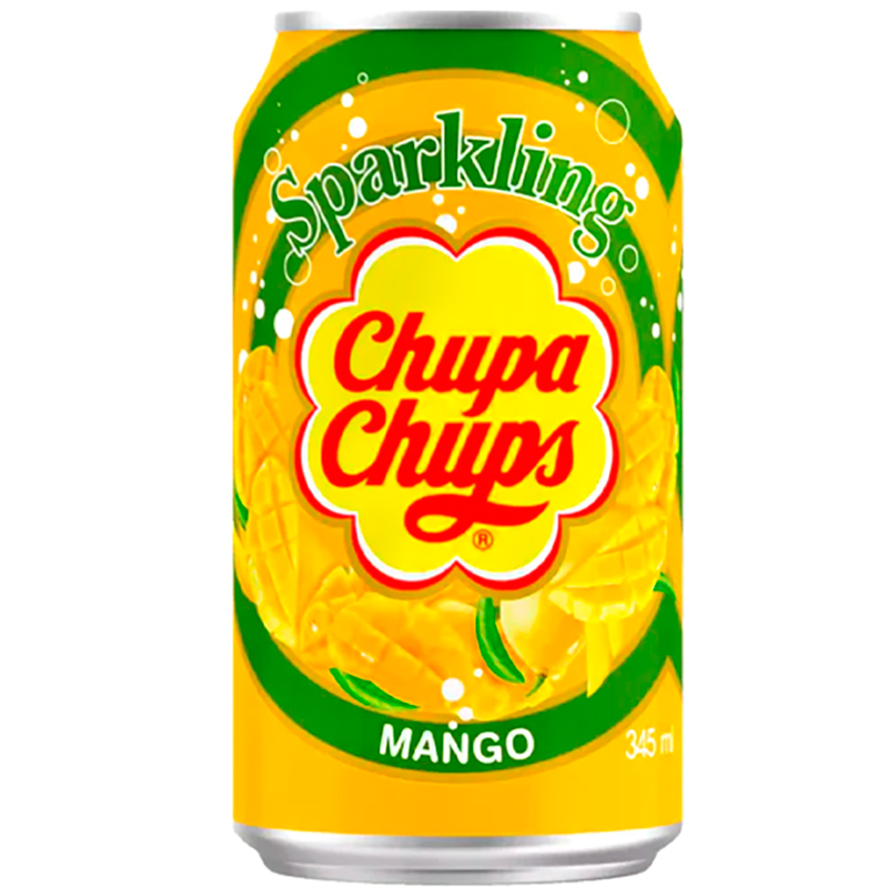 Газированный напиток «Chupa Chups» Mango, Чупа Чупс Манго 0.345л, банка