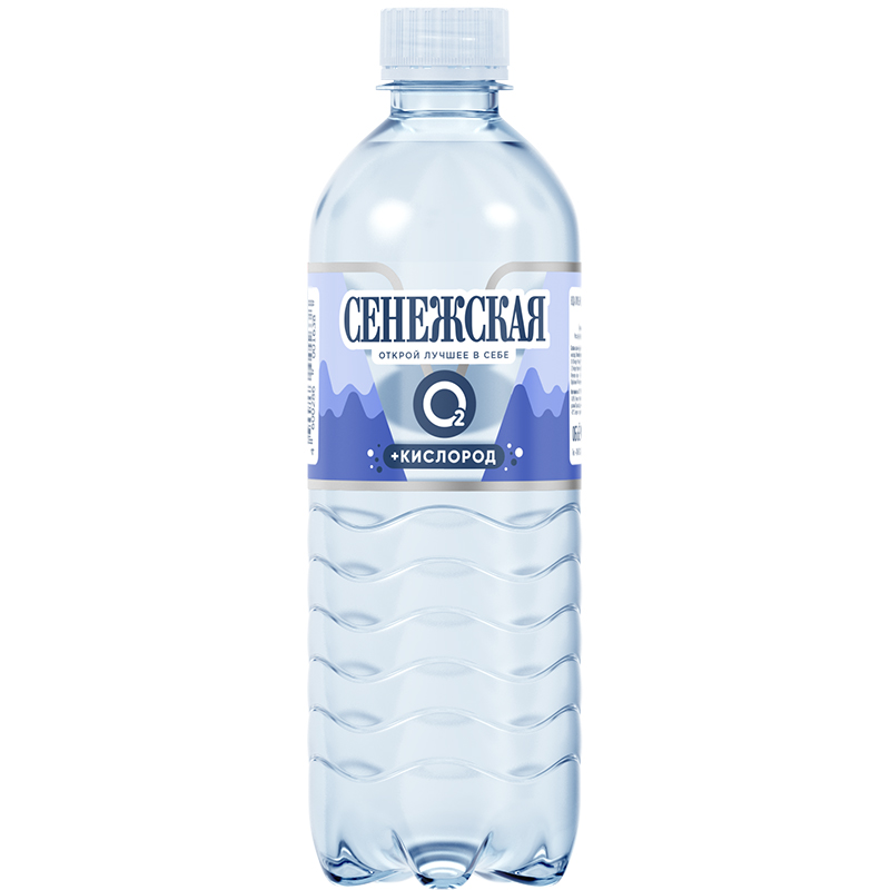 Минеральная вода «Сенежская» 0.5л, Кислород, с газом, пэт