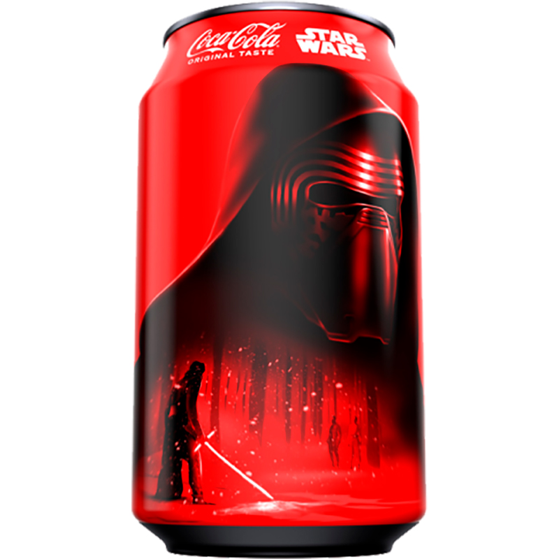 Газированный напиток «Coca-Cola» Star Wars Limited Edition, Кока Кола Лимитед Эдишен Звездные войны (США) (в упаковке вид героев непредсказуемо разный) 0.355л. банка