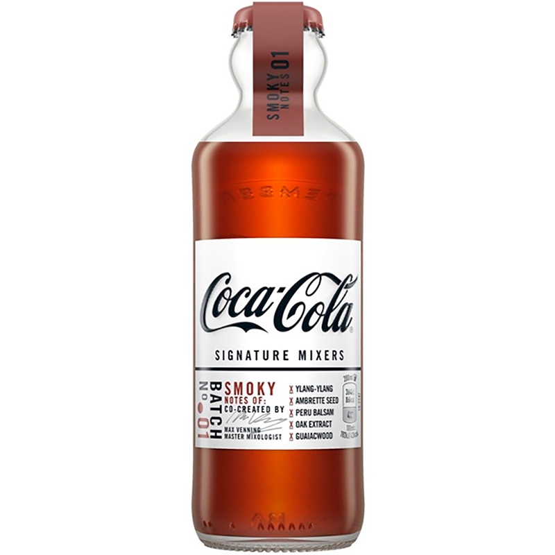 Премиальный газированный напиток к алкоголю Coca-Cola Signature Mixers Smoky Notes, Кока-Кола сигнатура миксер 0.2л, стекло