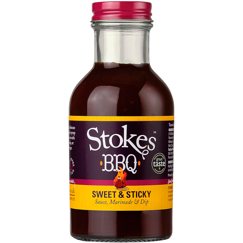 Соус «Stokes» BBQ Sweet & Sticky, Стокс Томат, Кленовый сироп, Хрен 325г, стекло