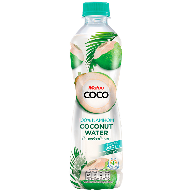 Кокосовая вода «Malee» 100% Manhom Coconut Water, Мали Кокос сладкий сорт кокоса Нам Хом, 0.35л, пэт (24шт))