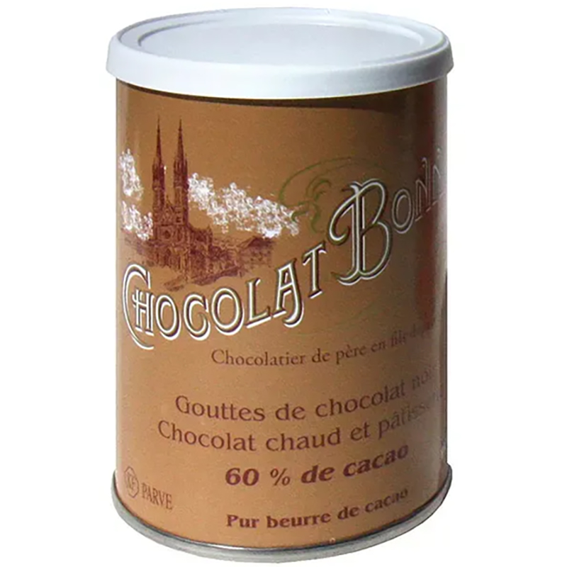 Гранулы черного шоколада «Bonnat» Boite Gouttes 60% De Cacao / Боннат, 100гр