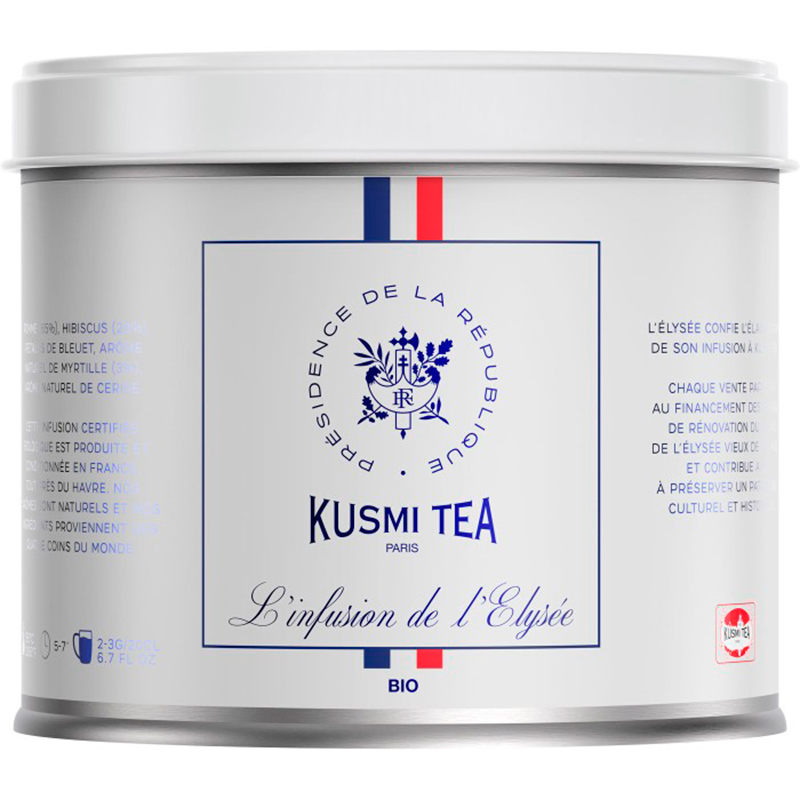 Чай травяной Kusmi tea "L'infusion De L'elysée", Кусми Тизан, Вишня, Черника (BIO), банка 90гр
