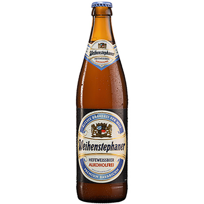 Безалкогольное пиво «Weihenstephaner» Hefeweissbier Alkoholfrei, Вайнштефан Хефевайсбир Алкохолфрей, 0.5%, 0.5л, стекло (Германия)