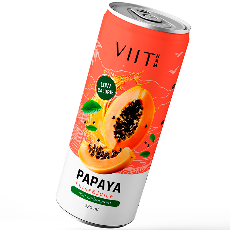 Напиток «Viitnam» Papaya, Виитнам Папайя с содержанием сока и пюре 0.33, без газа, банка
