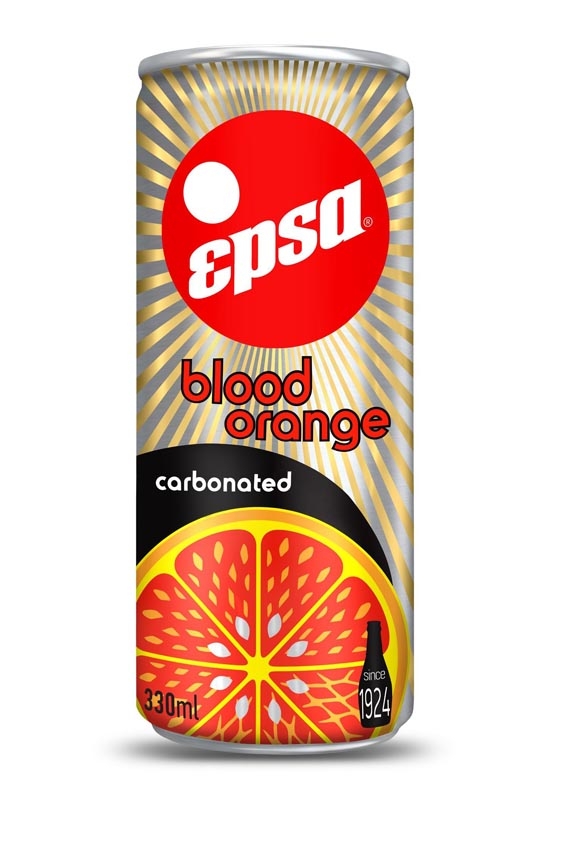 Газированный Напиток "EPSA" Красный Апельсин 330мл. Ж/Б