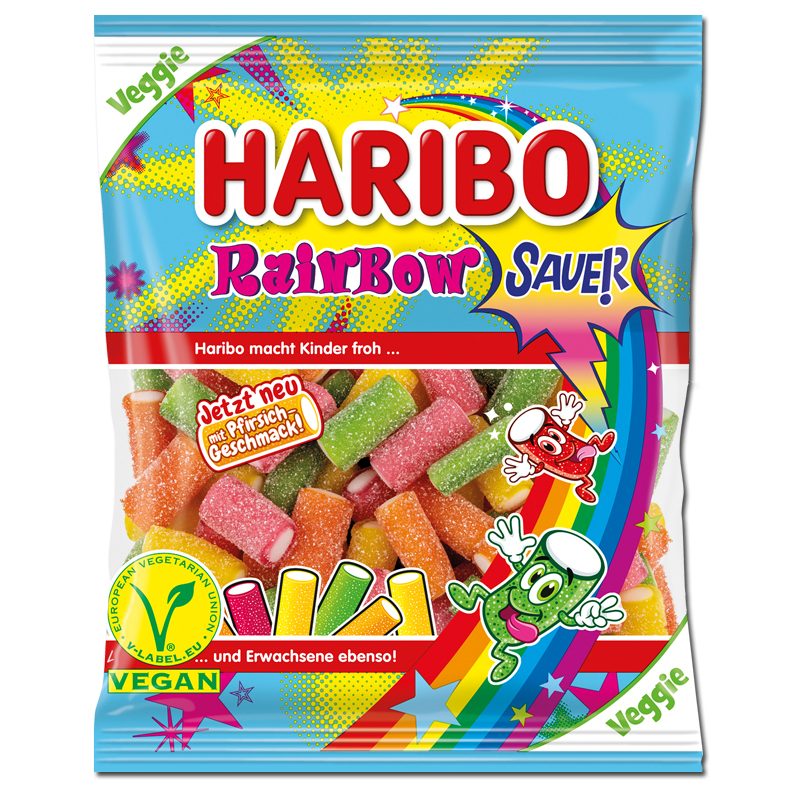 Мармелад «Haribo» Rainbow Sauer (Vegan), Харибо Райнбоу, 160гр