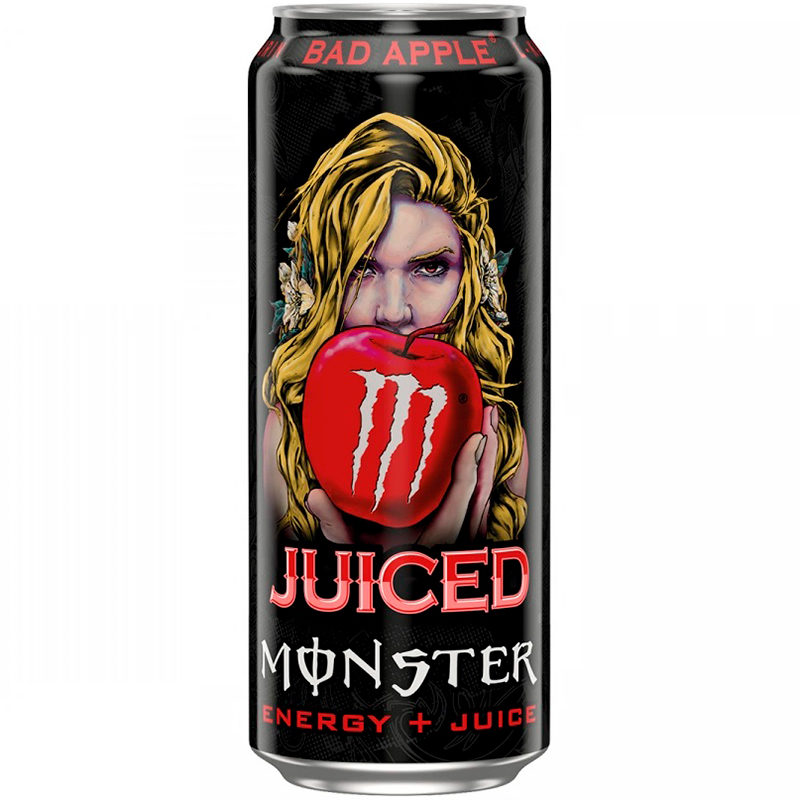 Энергетический напиток Monster Bad Apple, Монстер Плохое Яблоко  0.5л, банка (Ирландия)