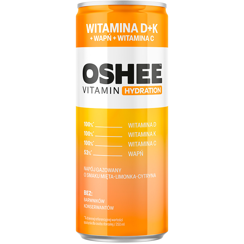 Напиток «Oshee» Vitamin Energy, Vitamin D + K, Оши Витамин Д + К, 0.25л, банка