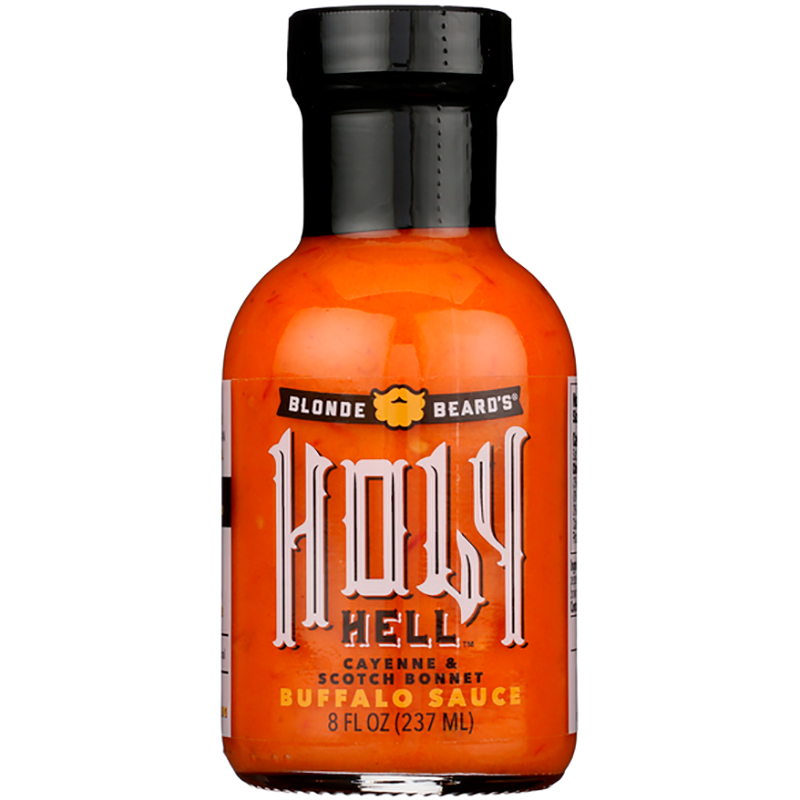 Соус «Blonde Beard's» Holy Hell Buffalo Wing Sauce, Блонд Беардс Скотч боннет, Кайенский перец 0.237л. стекло