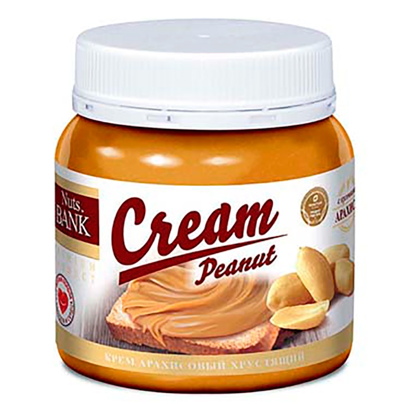 Крем паста «Cream», арахисовый хрустящий, 250гр