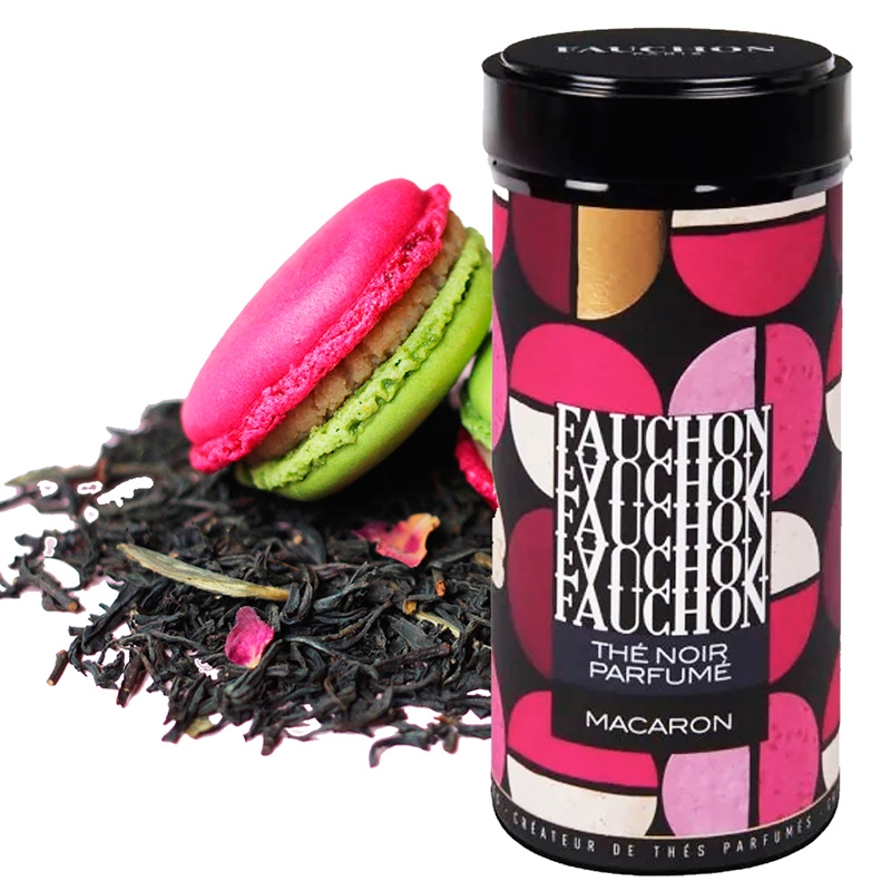 Чёрный чай «Fauchon» Macaron Tea, с макарон, 130гр., банка
