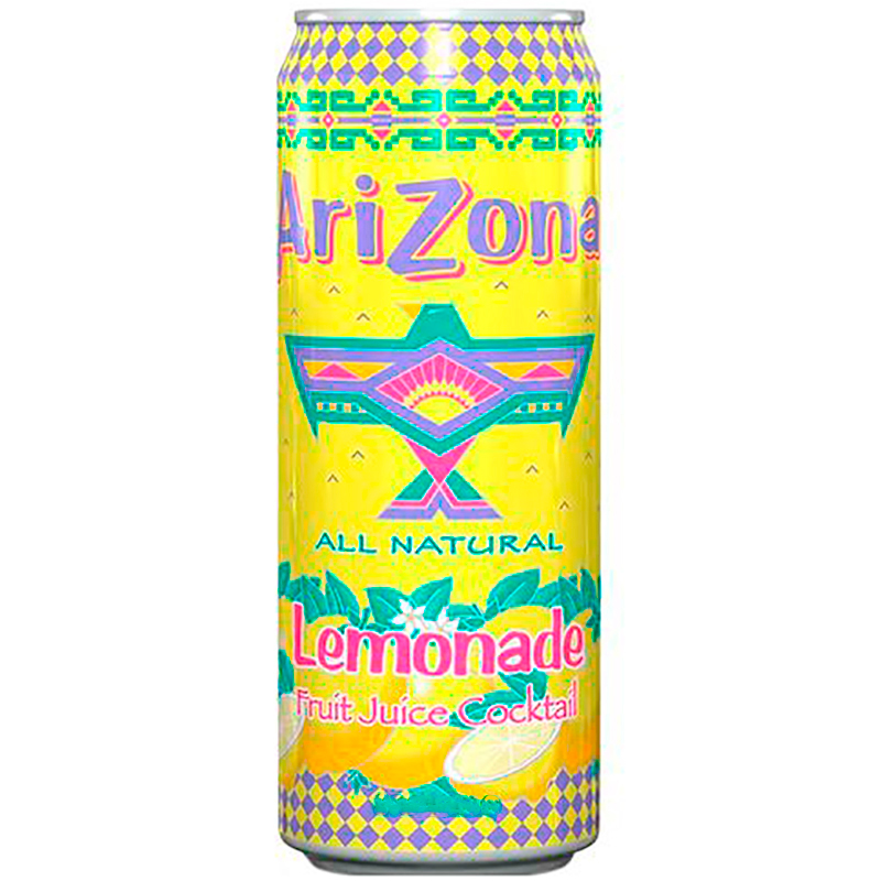 Лимонад Arizona Fruit Juice Cocktail, Фруйт Джуйс Коктейль, 0.65л, банка