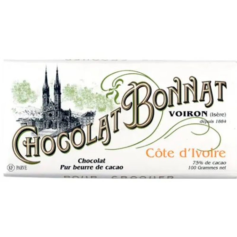 Шоколад темный «Bonnat» Cote d'Ivoire / Кот-д'Ивуар (Серия: Les Grands Crus Historiques), 100гр