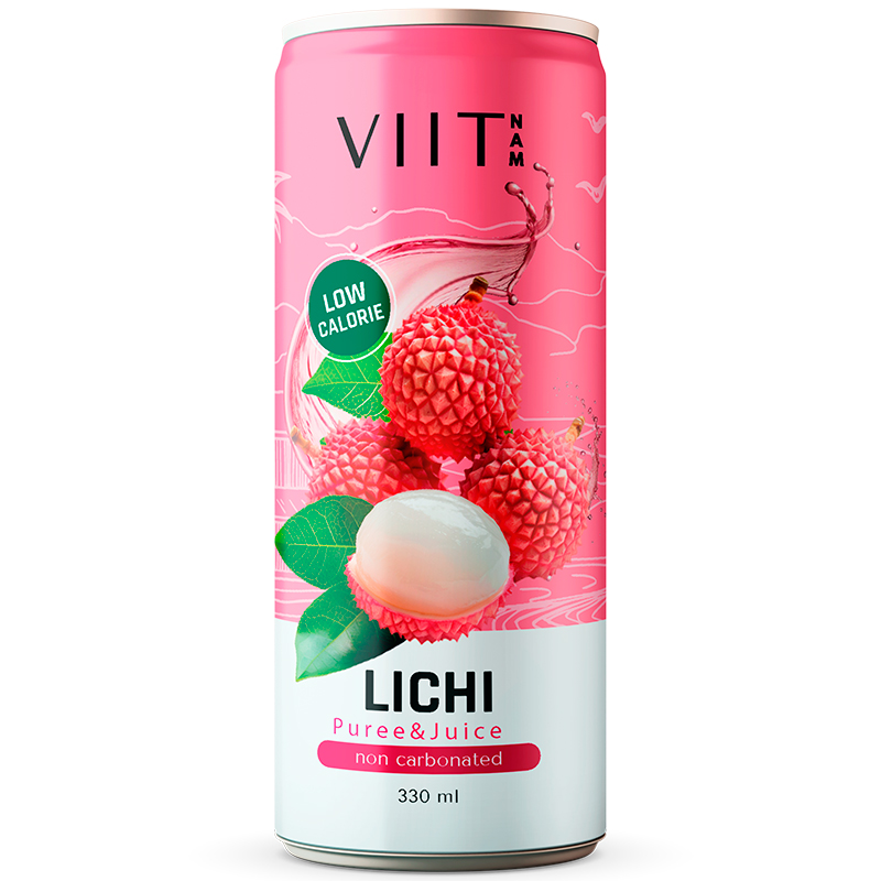 Напиток «Viitnam» Lichi, Виитнам Личи с содержанием сока и пюре 0.33, без газа, банка