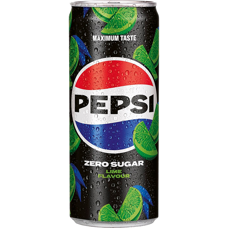 Газированный напиток «Pepsi» Zero Sugar Lime, Пепси Кола Зеро Сугар Лайм 0.33л, банка (Чехия)