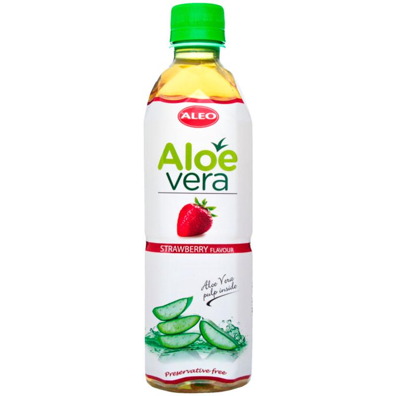 Aleo Напиток с Алоэ Вера, со вкусом клубники 0,5л