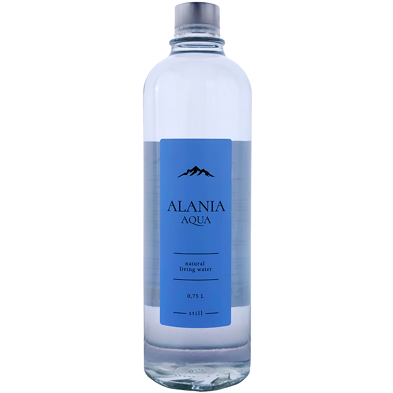 Минеральная природная вода «Alania Aqua», Алания Аква 0.75л, без газа, стекло