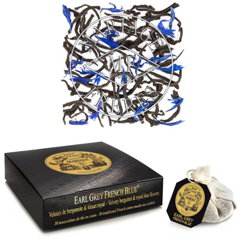Черный чай Mariage Earl Grey French Blue, Саше 75 гр