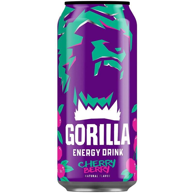 Энергетический напиток Gorilla Cherry Berry, Горилла  Черри Берри 0.5л, банка