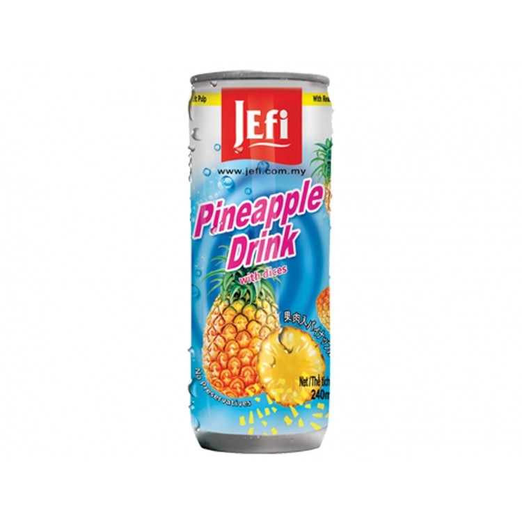 Jefi Pineapple with Pulp Напиток из сока ананаса с мякотью 240мл ж/б