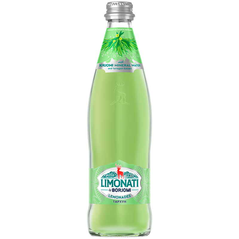 Напиток «Borjomi» Limonati, Боржоми Тархун, 0.5л, с газом, стекло (Грузия)