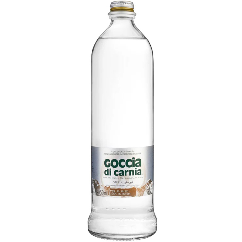 Минеральная вода «Goccia di carnia», Гочиа ди Карниа 0.75л, без газа, стекло