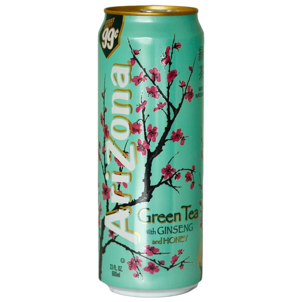 Купить Холодный чай Arizona Green Tea, Зеленый чай БАНКА 0,68 л |  Mosnapitki.ru