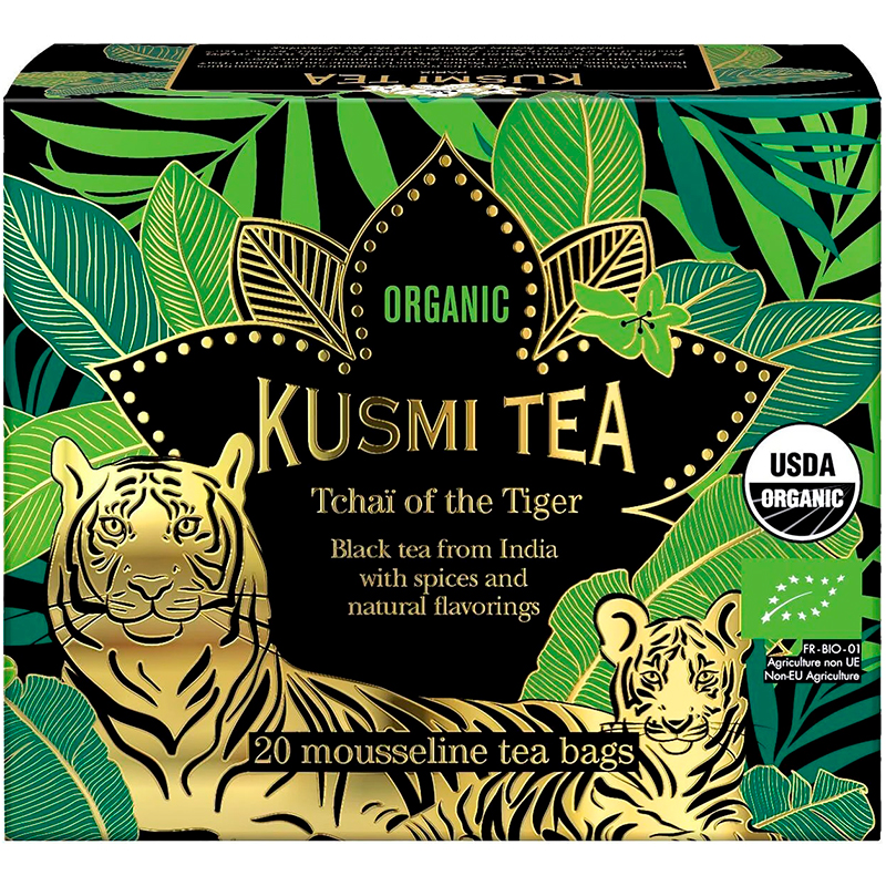Чай черный Kusmi tea «Tchai of the Tiger», Кусми Чай Тигра Специи (BIO, Organic Tea) (20шт)