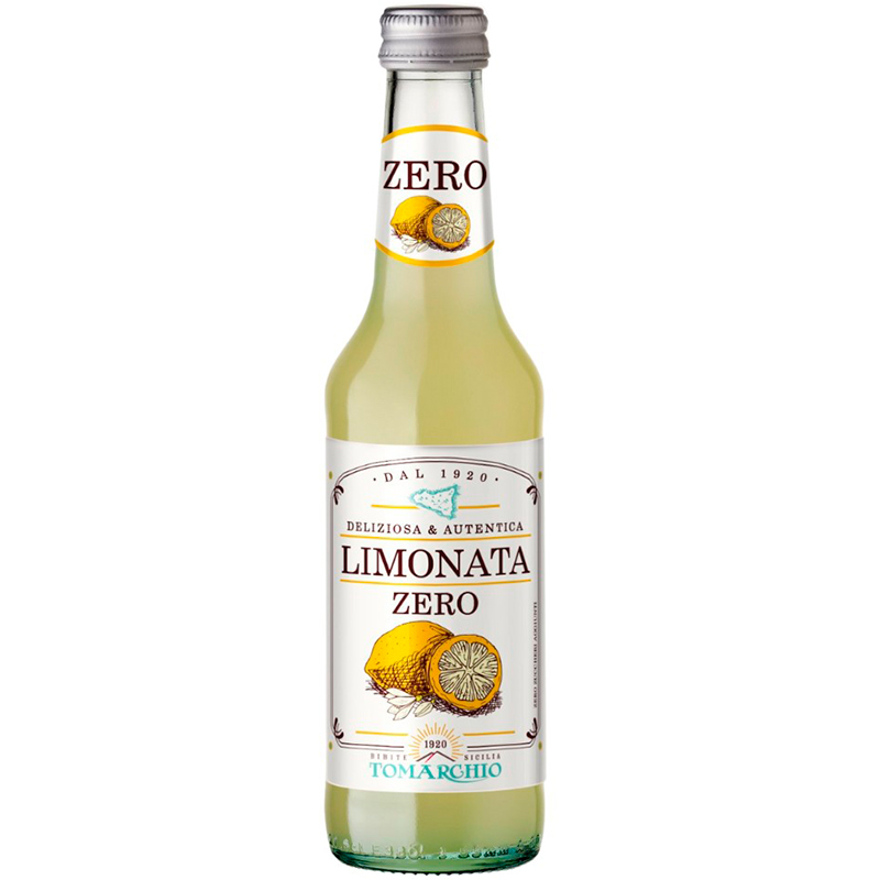 Напиток сокосодержащий 16% «Tomarchio» Tomarchio Limonata Zero, Томарчио Лимонад без сахара 0.275л, стекло