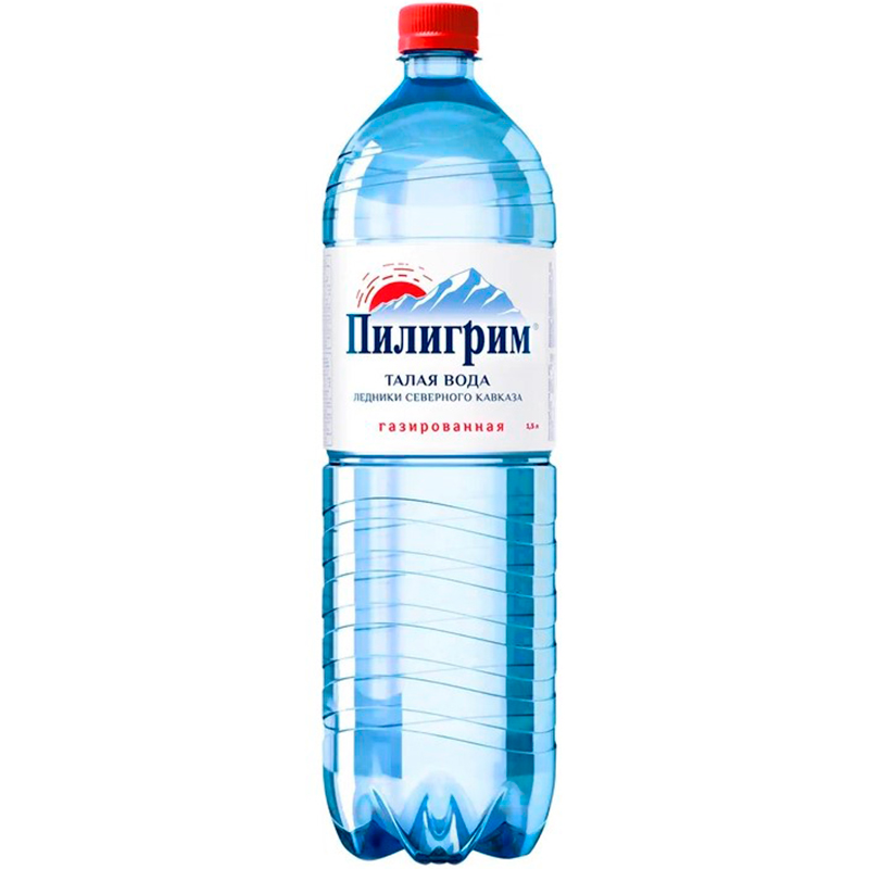 Минеральная вода Пилигрим 1.5 л, с газом, пэт