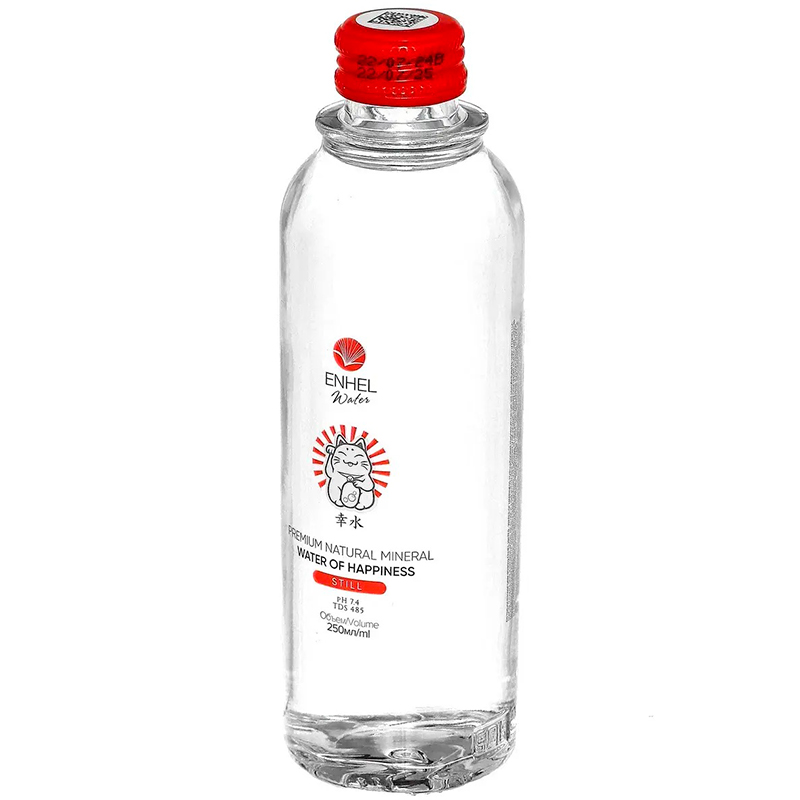 Минеральная водородная вода Enhel H2 Water, Энхель 0.25, без газа, стекло