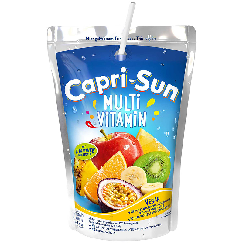 Напиток сокосодержащий «Capri Sun» Multivitamin, Каприсан Мультивитамин, 0.2л, без газа, пакет