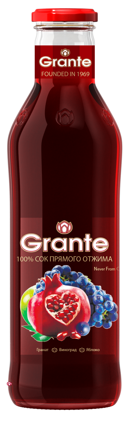 Сок GRANTE гранатово-виноградно-яблочный 0.75, стекло