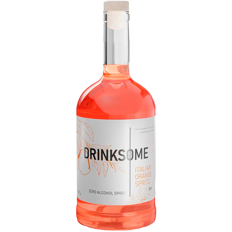 Безалкогольный Апероль «Drinksome» Italian Orange Spritz, Дринксом Италиан Оранж Сприц, 0.7л, стекло