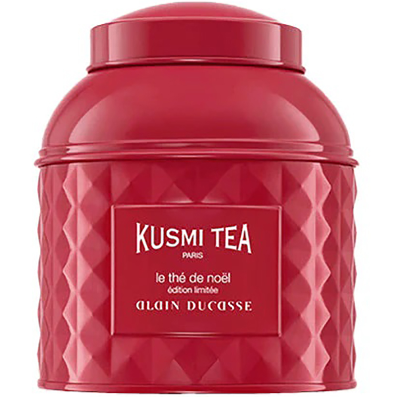 Чай черный и зеленый  Kusmi tea "Le the de noel Alain Ducasse", Кусми Малина, Роза, банка 110гр