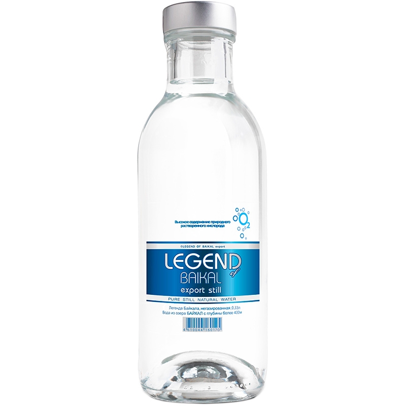 Минеральная вода «Legend Baikal», Легенда Байкала 0.33л, без газа, стекло
