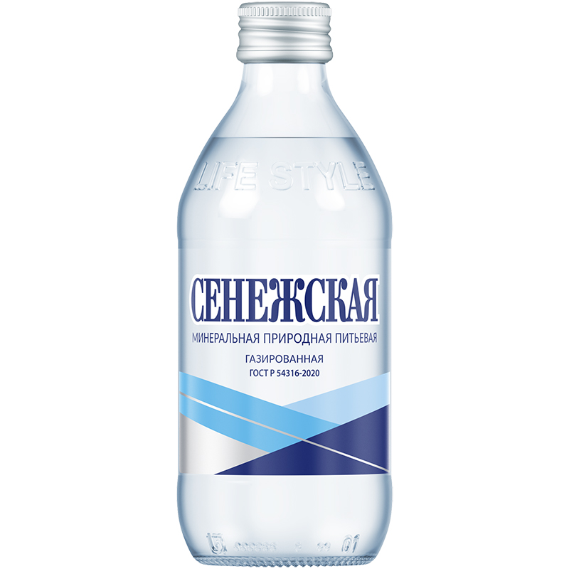 Минеральная вода «Сенежская» 0.33 с газом, стекло