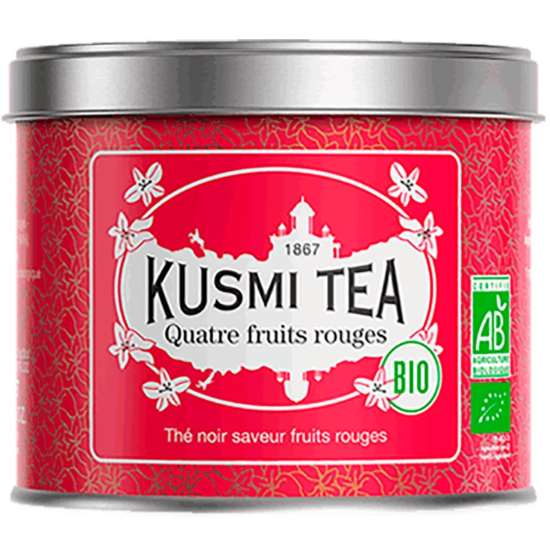 Kusmi tea черный чай "Four Red Fruits", "Четыре красных фрукта" (BIO, Organic Tea), банка 100гр Kusmi tea черный чай "Four Red Fruits", "Четыре красных фрукта" (BIO, Organic Tea), банка 100гр